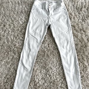 White High Rise Skinny Jeans